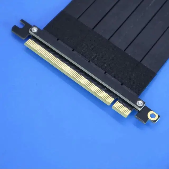 Alt view image 3 of 4 - PCI Express 3.0 x16 to x16 Riser Cable Jumpers TX to Tx Direct Flat Extension Cable TX to RX Signal Swap PCIe 16x Gen3.0 Cables 128G/bps Support GTX1080ti GTX2080ti RX5700xt RTX3060 (25cm,R33NR)