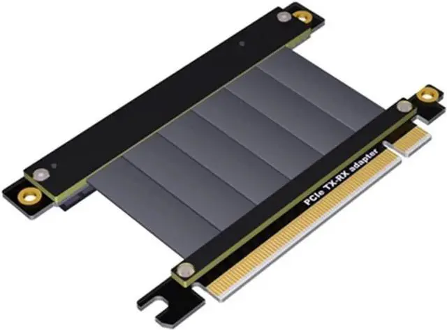 Main image of PCI Express 3.0 x16 to x16 Riser Cable Jumpers TX to Tx Direct Flat Extension Cable TX to RX Signal Swap PCIe 16x Gen3.0 Cables 128G/bps Support GTX1080ti GTX2080ti RX5700xt RTX3060 (25cm,R33NR)
