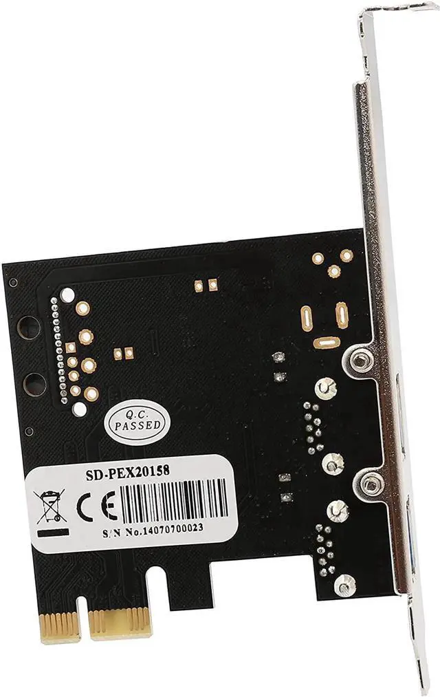 Alt view image 2 of 7 - SD-PEX20158 PCI Express Card x1 with USB 3.0 Type A 2 Ports Super Speed and 15-Pin Power Connector Eltron Chipset