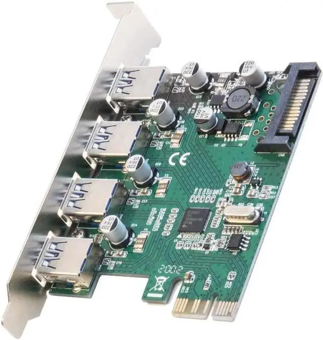 Alt view image 3 of 7 - SD-PEX20159 PCI Express Card x1 with USB 3.0 Type A 4 Ports Super Speed and 15-Pin Power Connector Renesas Chipset