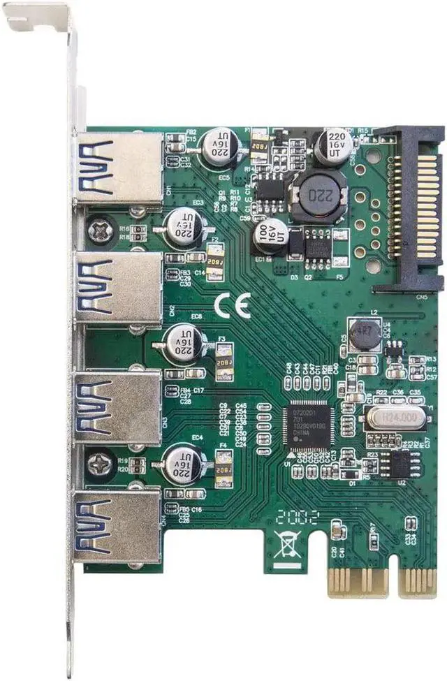 Alt view image 6 of 7 - SD-PEX20159 PCI Express Card x1 with USB 3.0 Type A 4 Ports Super Speed and 15-Pin Power Connector Renesas Chipset