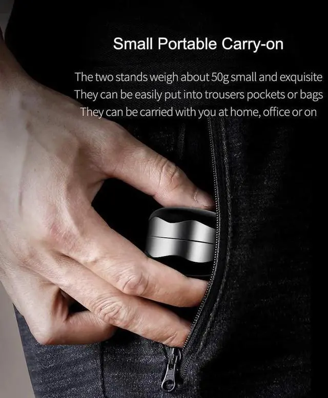 Alt view image 3 of 7 - Laptop Cooling Pad, Hagibis Ergonomic Laptop Stand Small Invisible Cooler Ball Portable Magnetic Foot Heat for MacBook Pro Computer