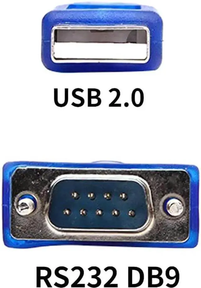 Alt view image 6 of 6 - 0.8m USB 2.0 to RS232 DB9 Serial Cable Prolific CH340 Chipset w/Female to Female Converter Support Windows 98/98SE/ME/2000/XP/Vista/7 32bit/8/10, Mac OS8.6 (No Female to Female Converter)