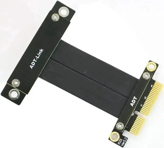 Alt view image 3 of 6 - PCI-E 3.0 x4 Extension Cable Male to Male Gen3 Full Speed 32G/BPS PCI-E x4 Riser Card TX-RX Signal for GTX1080Ti Graphics SSD RAID Extender Conversion Cable R22SS (25cm)