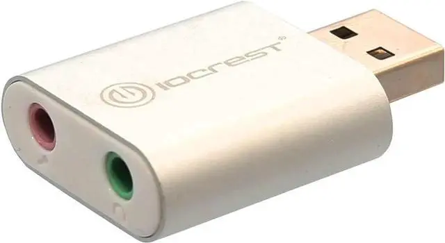 Alt view image 6 of 7 - USB to Audio Adapter Convert PC USB Port into a Stereo Sound Card for Windows & Mac Silver