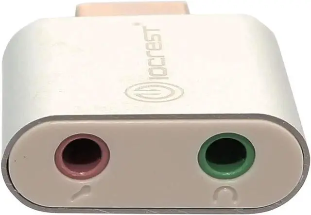 Alt view image 2 of 7 - USB to Audio Adapter Convert PC USB Port into a Stereo Sound Card for Windows & Mac Silver