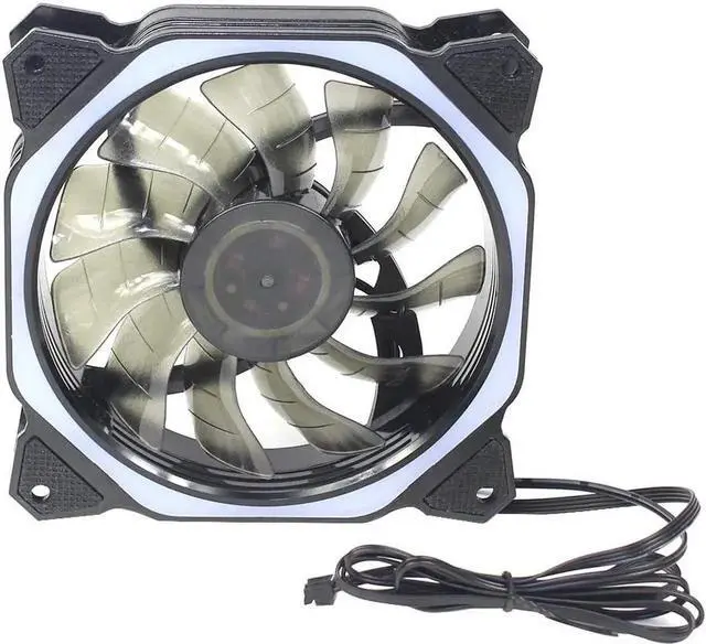 Alt view image 7 of 7 - 120mm RGB Color Case Fans 11- Blades Quiet Computer Cooling PC Fans RGB Color Changing LED Fan with Remote Control Music Rhythm Sync & ARGB Motherboard Sync (3 Pack Fan+Music Controller)