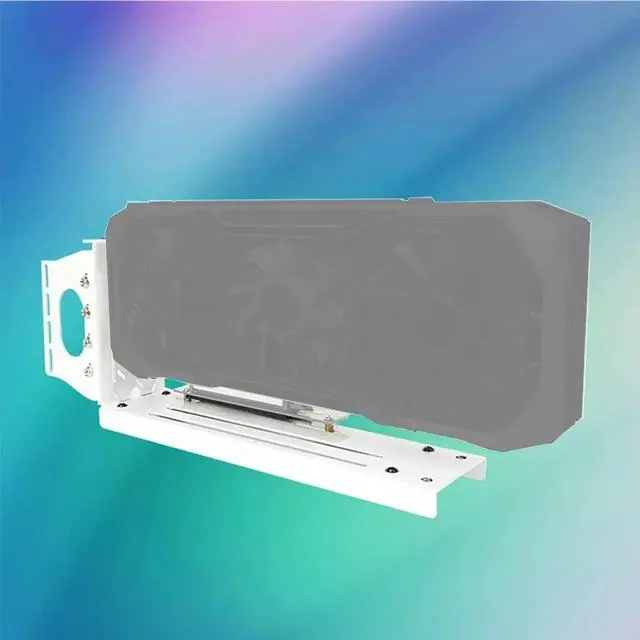 Alt view image 2 of 6 - Vertical Graphics Card Holder Bracket Multiple Slots Adjustable Support with GPU Mount Video Card VGA Support Kit (White,3-Holes)
