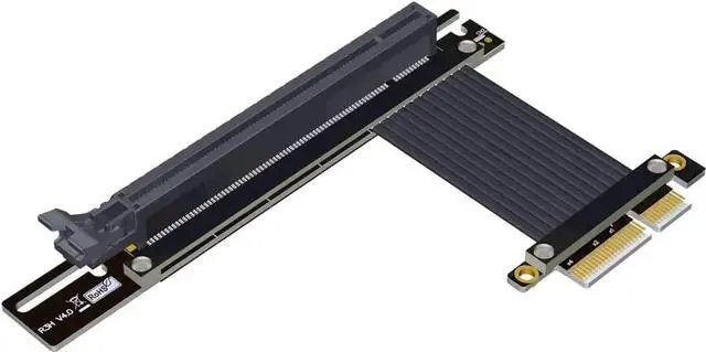 Main image of PCI-E 4.0 Extension Cable 32G/BPS PCI Express Gen4 16x to 4X Riser Card New Shielding Graphics Card 4.0 x16 x4 PCIE Riser Extender for GTX3080ti RX5700xt GPU 1U Server (0.25m,R23SH)