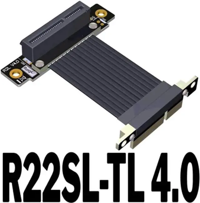 Alt view image 4 of 6 - PCIe 4X to 4X Riser Cable GEN4 PCI-Express 4.0 X4 Extension Cable 90/180 Degree GPU Riser Vertical Mount for USB Adapter Network Card Capture Card Bitcoin Miner (25CM,R22SL-TL)