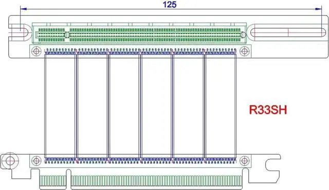 Alt view image 3 of 3 - Graphics Video Cards Vertical Bracket PCIe 3.0 x16 PCI-E Express Extender Extension Cable for ATX PC Chassis Case Support RTX2080ti GTX1080ti Titan XP Radeon580 VEGA64 (25cm,R33SH Cable)
