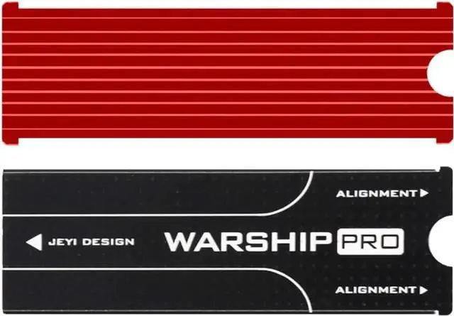 Alt view image 5 of 7 - Cool Warship NVME NGFF M.2 Heatsink Aluminum Sheet Thermal Conductivity Silicon Wafer Cooling Warship Nvme Heatsink 2280m.2 (Red)