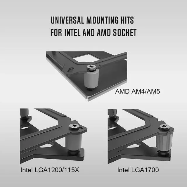 Alt view image 6 of 7 - ID-COOLING SE-224-XTS White CPU Cooler For Desktop 4 Heatpipes CPU Air Cooler White LED Light 120mm PWM Fan CPU Fan for Intel LGA1700/115X/1200; AMD AM4/AM5