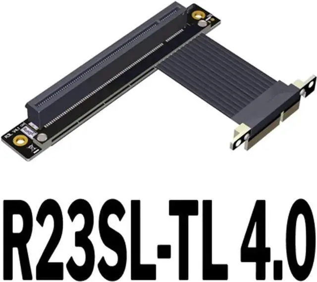 Alt view image 5 of 5 - PCI-E 4.0 Extension Cable 32G/BPS PCI Express Gen4 16x to 4X Riser Card New Shielding Graphics Card 4.0 x16 x4 PCIE Riser Extender for GTX3080ti RX5700xt GPU 1U Server (0.15m,R23SL-TL)