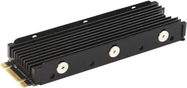 Alt view image 4 of 7 - Cool Warship NVME NGFF M.2 Heatsink Aluminum Sheet Thermal Conductivity Silicon Wafer Cooling Warship Nvme Heatsink 2280m.2 (Black)