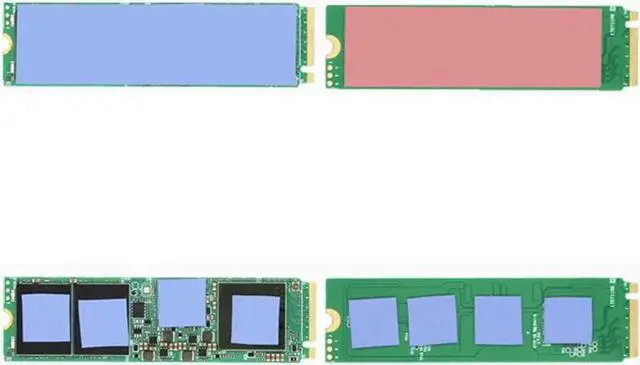 Alt view image 3 of 7 - Cool Warship NVME NGFF M.2 Heatsink Aluminum Sheet Thermal Conductivity Silicon Wafer Cooling Warship Nvme Heatsink 2280m.2 (Black)