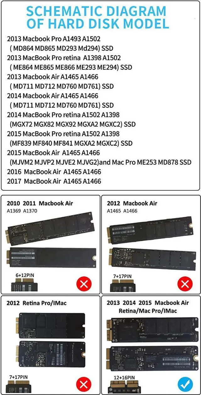 Alt view image 2 of 6 - USB-C to 16+12 Pin SSD Mobile Box Aluminum Alloy USB C 3.0 HDD Enclosure Compatible for MacBook Air Pro 2013 2014 2015 2016 SSD Portable Case