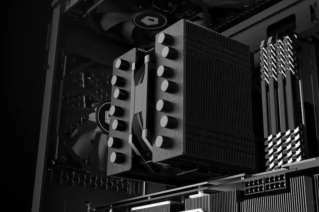 Alt view image 2 of 7 - ID-COOLING SE-207-XT Slim 135mm Height All-Black CPU Cooler 7 Heat Pipes Dual-Tower CPU Air Cooler with 120mm PWM Fan TDP 220W, CPU Fan for Intel 1700/1200/115X, AMD AM5/AM4