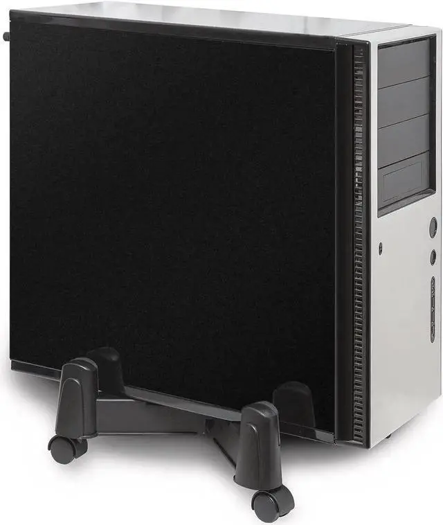 Alt view image 5 of 7 - IO CREST Mobile Desktop Tower Computer Floor Stand Rolling Caster Wheels and Adjustable Width from 6 to 10 Inches