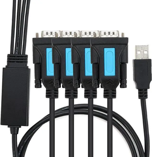 Alt view image 2 of 4 - 1.2m USB2.0 to 4 Ports RS232 Serial Adapter PL-2302 Chipset with Female to Female Connector Support Windows XP/Vista/7/8.1/10, Mac OS (No Female to Female Connector)