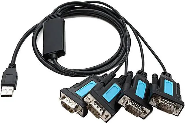 Main image of 1.2m USB2.0 to 4 Ports RS232 Serial Adapter PL-2302 Chipset with Female to Female Connector Support Windows XP/Vista/7/8.1/10, Mac OS (No Female to Female Connector)