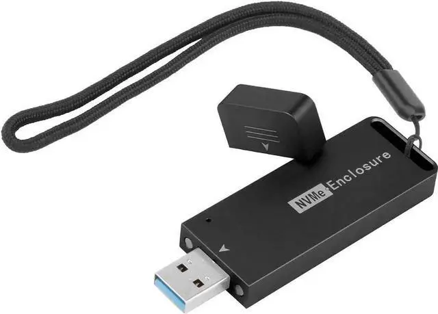 Alt view image 2 of 6 - M.2 2242 2230 SSD Enclosure M.2 PCIe NVME to USB3.1 Type-A Gen 2 Hard Disk External Enclosure for NVMe SSD (Black)