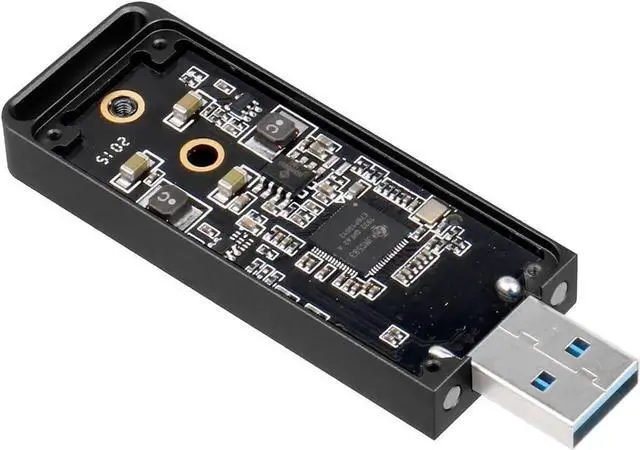 Alt view image 3 of 6 - M.2 2242 2230 SSD Enclosure M.2 PCIe NVME to USB3.1 Type-A Gen 2 Hard Disk External Enclosure for NVMe SSD (Black)
