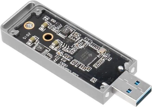 Alt view image 4 of 7 - M.2 2242 2230 SSD Enclosure M.2 PCIe NVME to USB3.1 Type-A Gen 2 Hard Disk External Enclosure for NVMe SSD (Grey)