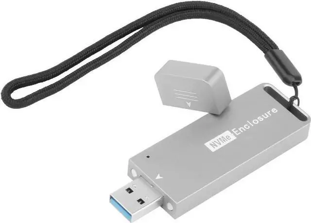 Alt view image 5 of 7 - M.2 2242 2230 SSD Enclosure M.2 PCIe NVME to USB3.1 Type-A Gen 2 Hard Disk External Enclosure for NVMe SSD (Grey)