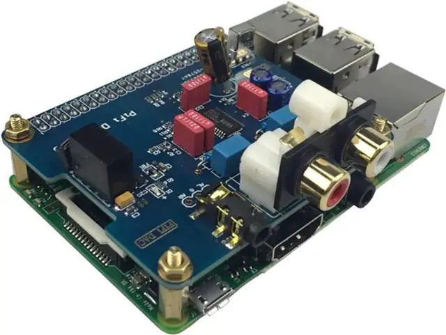 Alt view image 6 of 7 - Raspberry Pi Lossless Analog Audio Board 32bit HiFi DAC Audio Card Expansion Board for Raspberry Pi 4B/3B+ (with Acrylic Case)