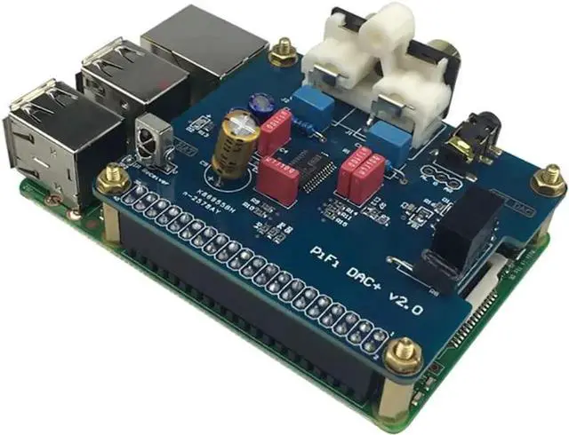 Alt view image 3 of 7 - Raspberry Pi Lossless Analog Audio Board 32bit HiFi DAC Audio Card Expansion Board for Raspberry Pi 4B/3B+ (with Acrylic Case)