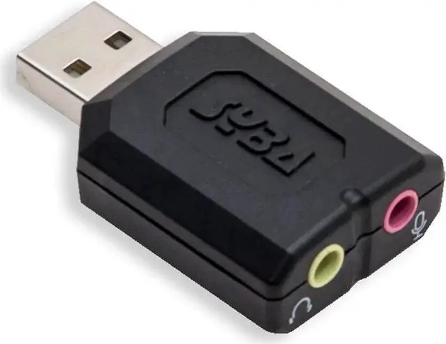 Main image of external USB Stereo Sound Adapter for Windows, Mac, Linux Extra Audio Source with 3.5mm Audio Mic Jack C-Media Chipset