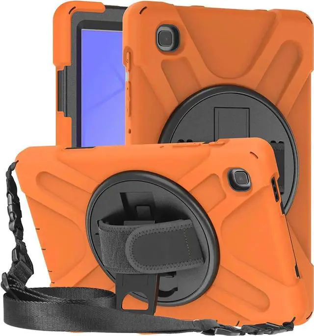 Main image of Galaxy Tab A7 8.7 T220 Shield Case, Shockproof Heavy Duty Impact Drop Protection Case Cover for Samsung Galaxy Tab A 7 SM-T220 SM-T225 (Black/Orange)