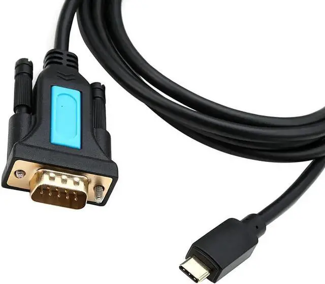 Alt view image 5 of 7 - 1.5m USB-C to RS232 DB9 Male Serial Adapter PL-2302 Chipset w/Female to Female Connector Converter Supports Windows XP/Vista/7/8.1/10,Mac OS (with Female to Female Converter)