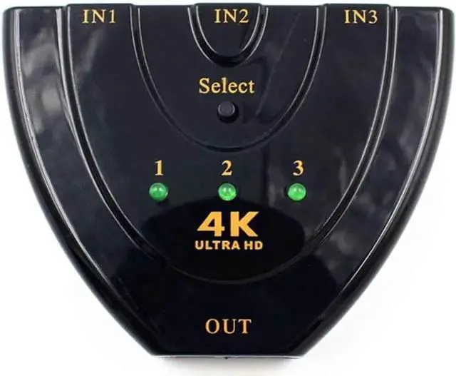 Alt view image 3 of 5 - 3 Port HDMI Splitter Video Switcher 3 in 1 Out Adapter with Pigtail Cable 4K*2K HDTV HDMI Switch Hub Supports Full HD 4K 1080P 3D Player HD-DVD Sky-STB PS4 Xbox6 (No Pigtail Cable)
