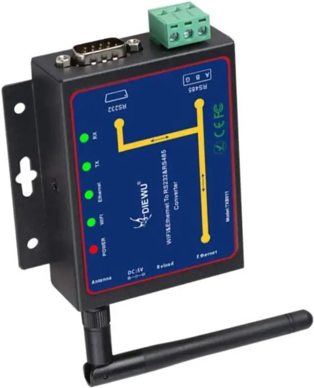 Alt view image 3 of 6 - WiFi & Ethernet RJ45 to RS232 & RS485 WiFi Serial Device Server Converter Module Support TCP/UDP/IP P2P