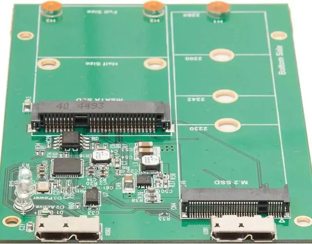 Alt view image 6 of 7 - USB3.1 to M.2/mSATA SSD Adapter Components Other Green - SY-ADA50088