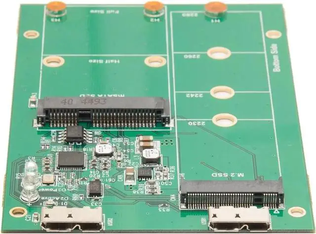 Alt view image 3 of 7 - USB3.1 to M.2/mSATA SSD Adapter Components Other Green - SY-ADA50088
