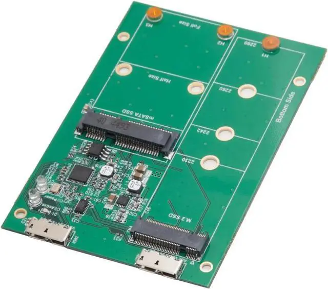 Main image of USB3.1 to M.2/mSATA SSD Adapter Components Other Green - SY-ADA50088