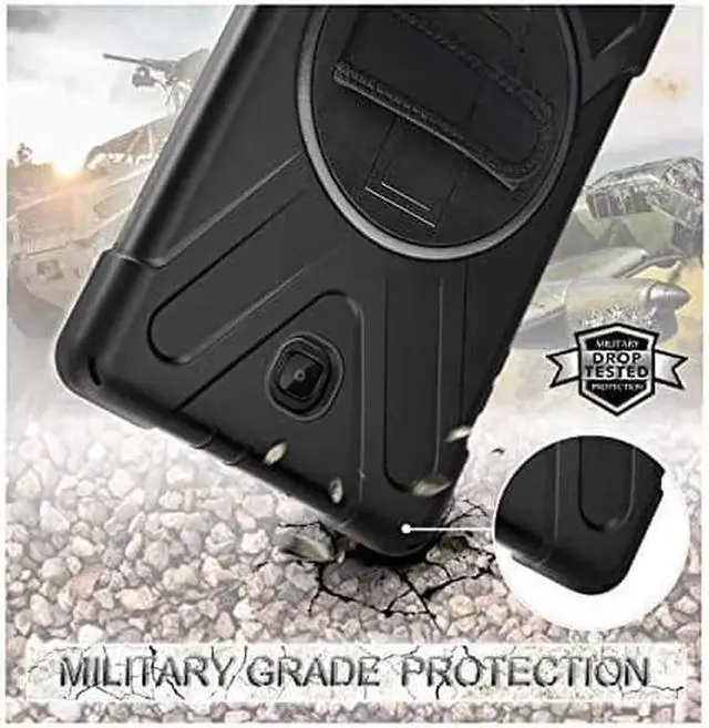 Alt view image 5 of 7 - Galaxy Tab A 8.0 Case, 2018/2019 T387, Shockproof Heavy Duty Full-Body Protection Shield Cover for Samsung Galaxy Tab A 8.0 SM-T387 (Black)