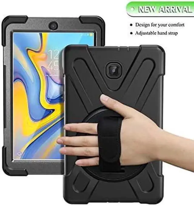 Alt view image 6 of 7 - Galaxy Tab A 8.0 Case, 2018/2019 T387, Shockproof Heavy Duty Full-Body Protection Shield Cover for Samsung Galaxy Tab A 8.0 SM-T387 (Black)