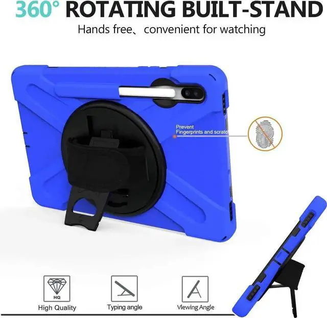 Alt view image 7 of 7 - Galaxy Tab S6 10.5 T860 Case, Heavy Duty Military Shockproof Shield Cover Rugged Case for Samsung Galaxy Tab S6 10.5-inch SM-T860 (Shield Dark Blue)