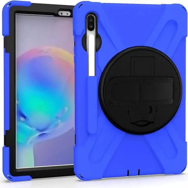 Alt view image 2 of 7 - Galaxy Tab S6 10.5 T860 Case, Heavy Duty Military Shockproof Shield Cover Rugged Case for Samsung Galaxy Tab S6 10.5-inch SM-T860 (Shield Dark Blue)