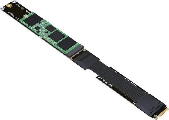 Alt view image 7 of 7 - M.2 NVMe SSD to PCI Express 4.0 X4 Extension Cable Full Speed 64G/BPS Solid State Drive Riser Card Support SSD 2230 2240 2260 2280 22110 (20CM,R44SF 4.0)