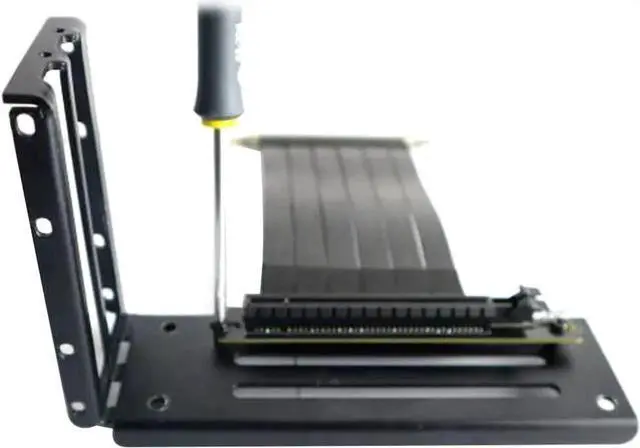 Alt view image 6 of 7 - Graphics Video Cards Vertical Bracket PCIe 3.0 x16 PCI-E Express Extender Extension Cable for ATX PC Chassis Case Support RTX2080ti GTX1080ti Titan XP Radeon580 VEGA64 (15cm,R33SH with Bracket)