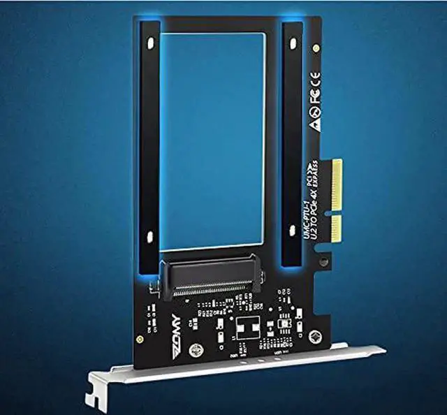 Alt view image 4 of 7 - PCIE Riser U.2 to PCI Express3.0 X4 X8 Expansion Card Adapter Interface Gen3 Transfer Card Hard Drive Computer Components Expansion for Server U.2 NVMe SSD (Pcie to U.2 Single Disk)