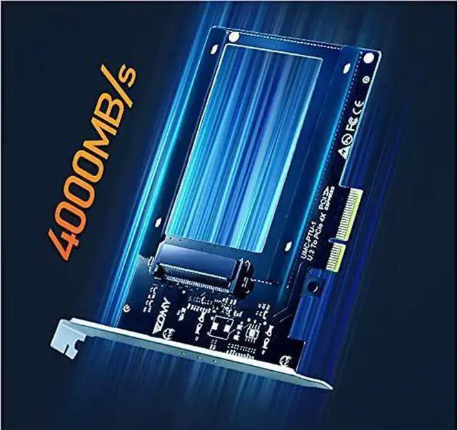 Alt view image 3 of 7 - PCIE Riser U.2 to PCI Express3.0 X4 X8 Expansion Card Adapter Interface Gen3 Transfer Card Hard Drive Computer Components Expansion for Server U.2 NVMe SSD (Pcie to U.2 Single Disk)