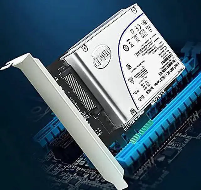 Alt view image 5 of 7 - PCIE Riser U.2 to PCI Express3.0 X4 X8 Expansion Card Adapter Interface Gen3 Transfer Card Hard Drive Computer Components Expansion for Server U.2 NVMe SSD (Pcie to U.2 Single Disk)