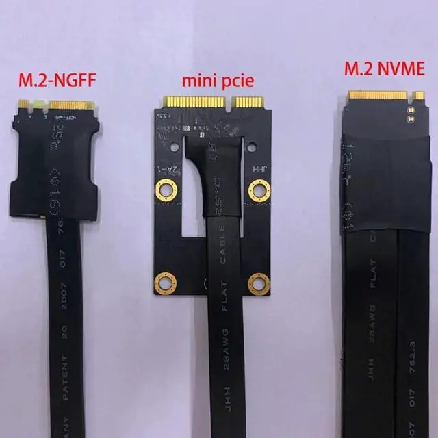 Alt view image 4 of 7 - M.2 WiFi (A/E Key) External Graphics Card Stand Bracket w/ PCIe 3.0 4X PCI-E x4 Riser Cable Compatible with ITX STX NUC VEGA64 GTX1080ti (50cm,PCIe X1 Dock)