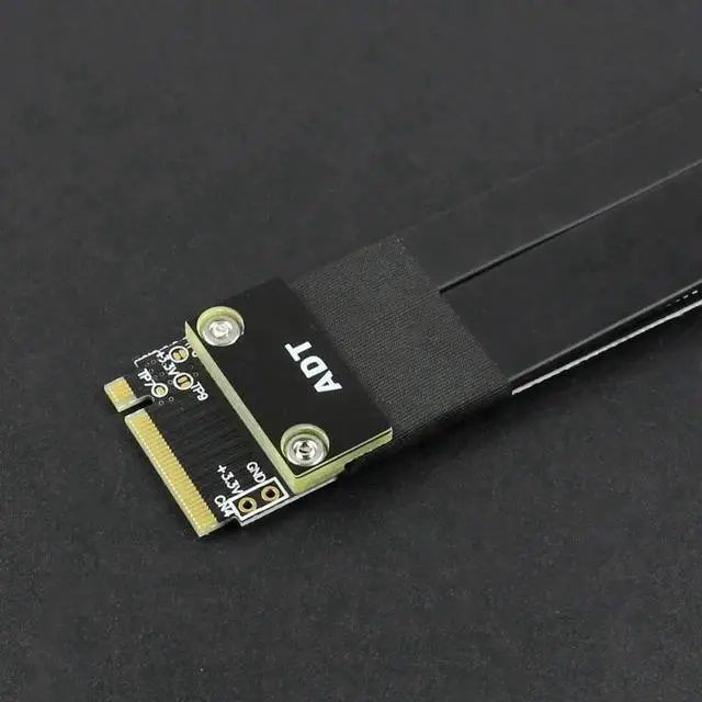 Alt view image 7 of 7 - M.2 NGFF NVMe Key M Extender Cable to PCIE x16 Graphics Card Riser Adapter 16x PCI-e w/Vertical Bracket Stand Holder Base (25cm,Magnetic Base)